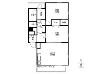 長野県長野市三輪2丁目【マンション】の間取り