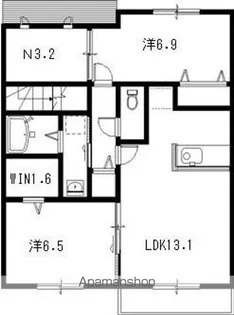 ルーチェ善導寺【2階】の間取り
