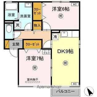 リビングタウン野田 ABC【2階】の間取り