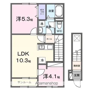 ポルト・ボヌールK Ⅰ【2階】の間取り