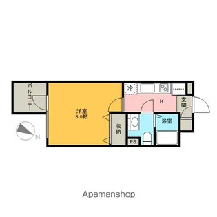 レジディア西新宿Ⅱ【3階】の間取り