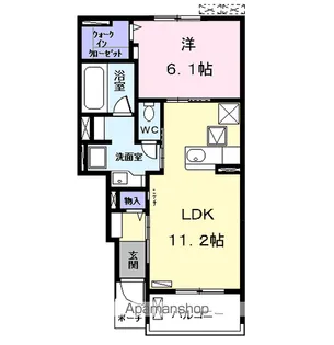 クラルス Ⅱ【102号室】の間取り
