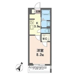 タオス【205号室】の間取り