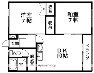 林ハイツA【A号室】の間取り