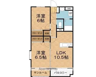 ブラビアンシ【201号室】の間取り