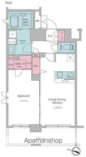 レジディア神田東【11階】の間取り