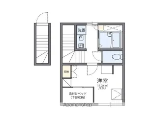 レオパレスロブレ【202号室】の間取り