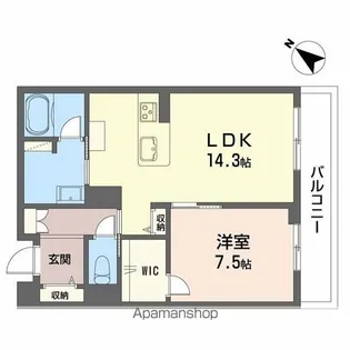 シャーメゾンプレミア鹿児島駅前【2階】の間取り