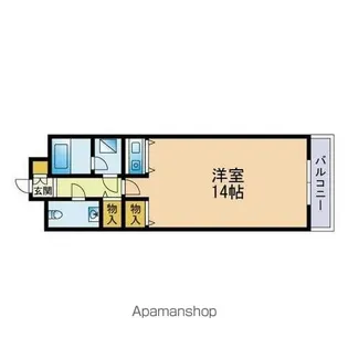フェリクス西新【1002号室】の間取り