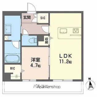ヴェルメゾン須屋【2階】の間取り