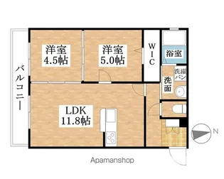 グランツ羽黒【3階】の間取り