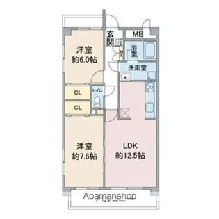 ダノイ美崇【3階】の間取り