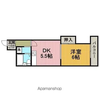 メゾンサプリーム【607号室】の間取り