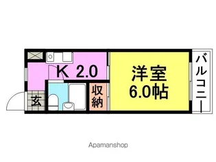 ヴィラ塚口【205号室】の間取り