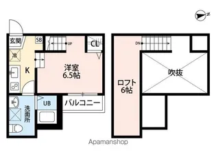 フォンターナ島崎【202号室】の間取り