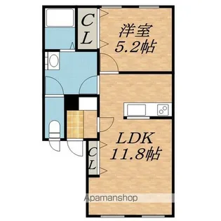 シェスタノルテ【2階】の間取り