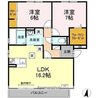 セジュール・リリー C【1階】の間取り