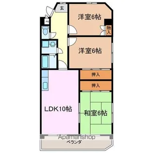 ファミール鈴木【2階】の間取り