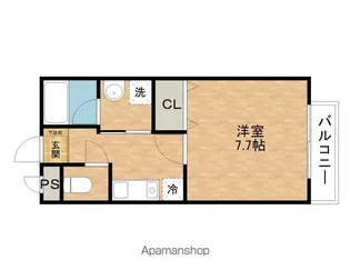 エスエスコーポ【Ⅰ-104号室】の間取り