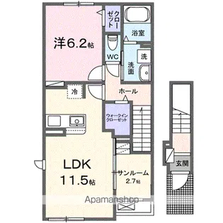 イリーデⅢ【2階】の間取り