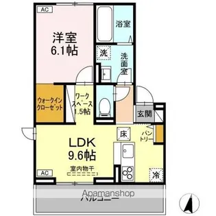 オーガスタ【1階】の間取り