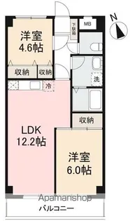 ウッドネスト福岡【603号室】の間取り
