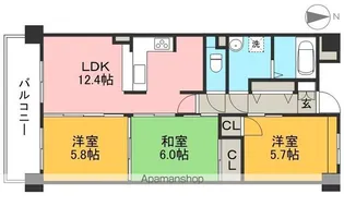パールリバー【9階】の間取り