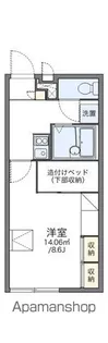 レオパレスフォーサイト 松山【114号室】の間取り