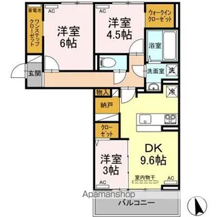 サンセール問屋町【3階】の間取り
