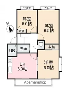 フォブール屋島Ⅱ【2階】の間取り