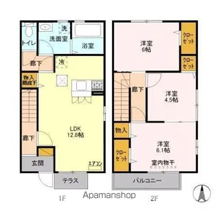 コリーヌ A棟【1階】の間取り