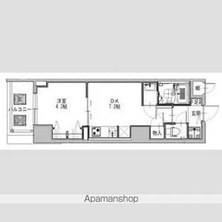 S-RESIDENCE堺筋本町Uno【10階】の間取り