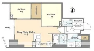 オーキッドレジデンス渋谷富ヶ谷【2階】の間取り