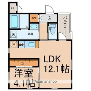 グランレーヴ吹上【1階】の間取り