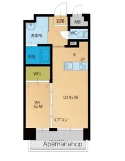 ウェリス箱崎【601号室】の間取り