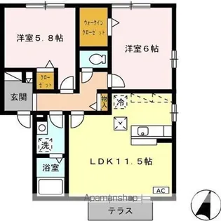 花多来館B棟【1階】の間取り