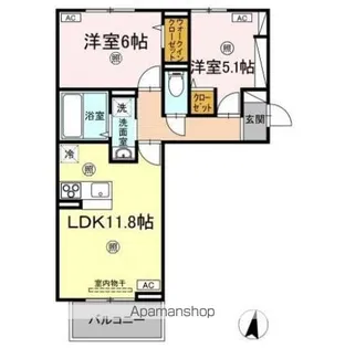 ハーベストCK【3階】の間取り