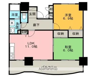 シャトーアトラス【810号室】の間取り