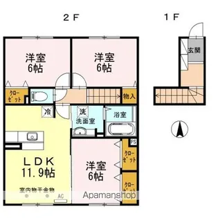 ミカエル【2階】の間取り