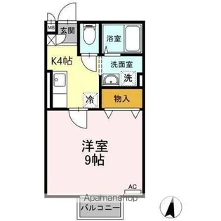 ヴィラージュ輝 A【2階】の間取り