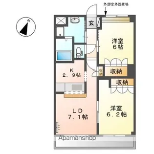メープル メゾン【2階】の間取り