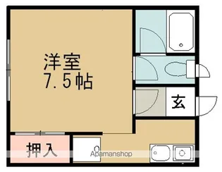 越智ハイツ花畑【3階】の間取り