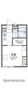 レオパレスベルン【107号室】の間取り