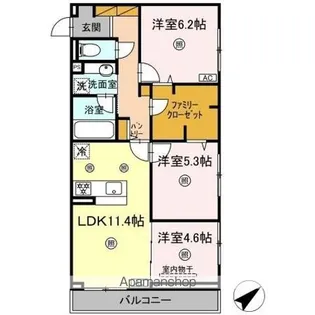 アミティエY【2階】の間取り