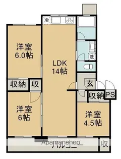 コンフォルト山北【302号室】の間取り