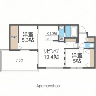 ビッグレジデンス山の手【1階】の間取り