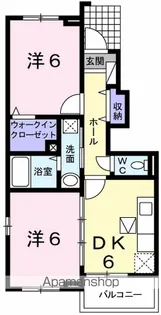 アップルトーン【1階】の間取り