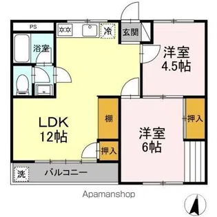 アルカコンネ栄【102号室】の間取り