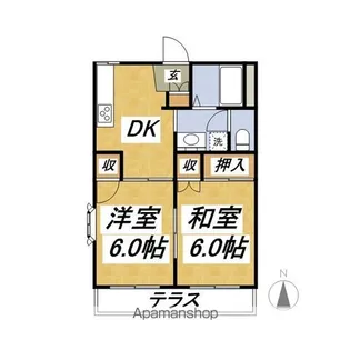 GREEN HOUSE 氷川台【1階】の間取り