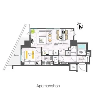 AIFLAT代々木上原【5階】の間取り